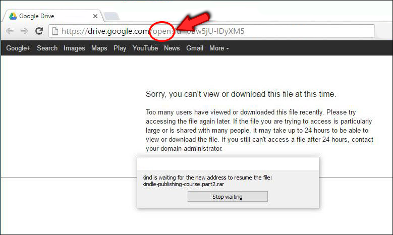 how to bypass google drive download limit for shared files